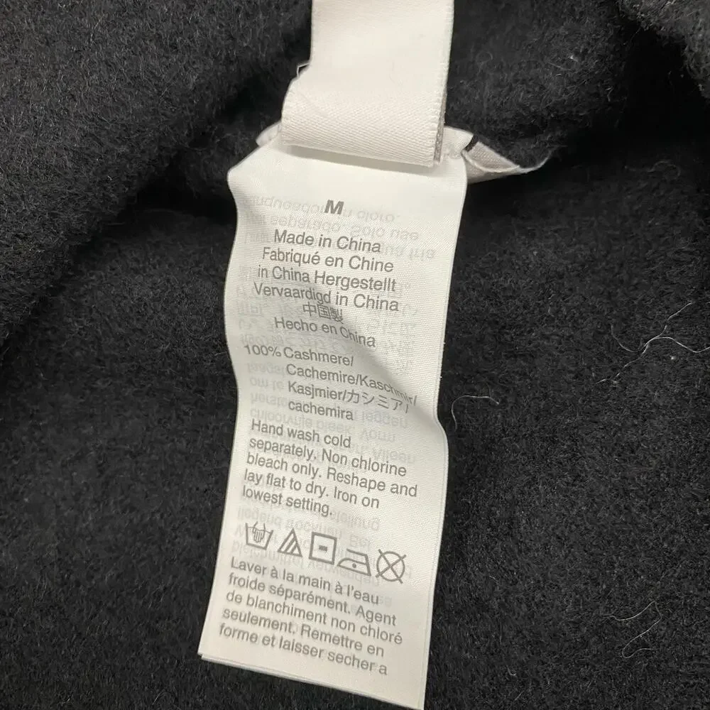 J.Crew 100% Cashmere Black V-Neck Sweater Men’s Medium Luxury Soft Classic Lux